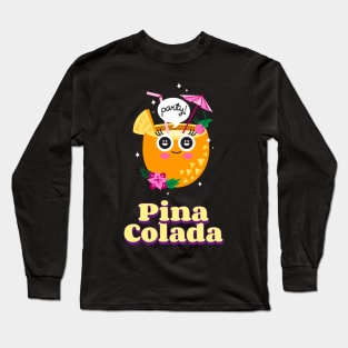 Kawaii Pina Colada National Pina Colada Day Long Sleeve T-Shirt